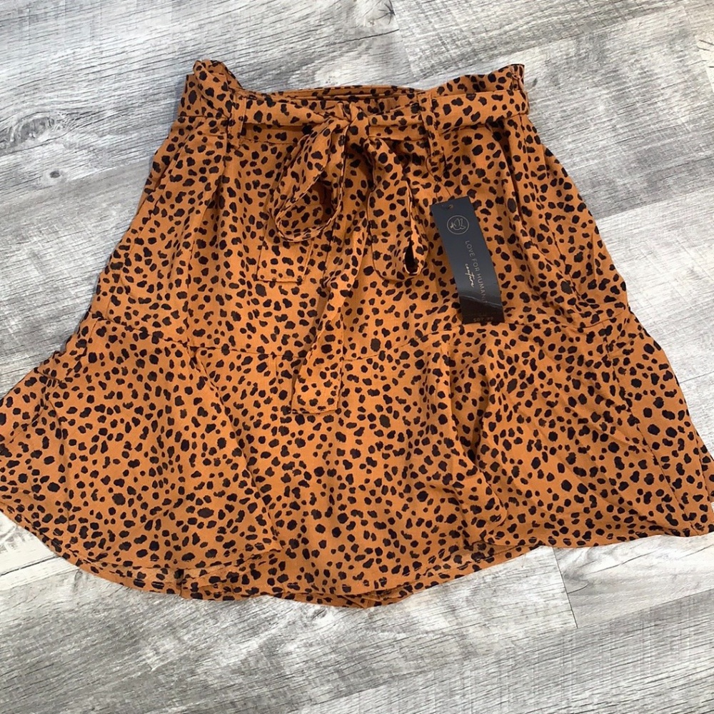 Burnt orange pattern skirt